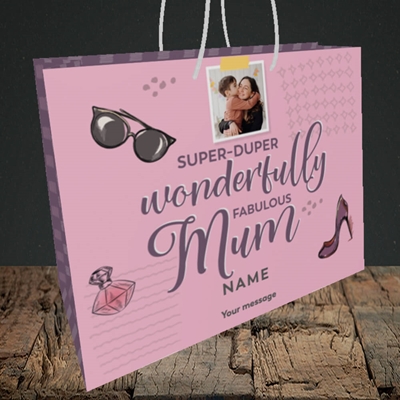 Picture of Super-Duper, Mother's Day Design, Medium Landscape Gift Bag