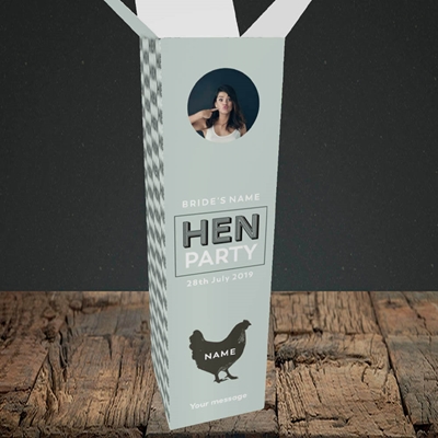 Picture of Hen Party Party Party - Pastel Green, Wedding Design, Upright Bottle Box