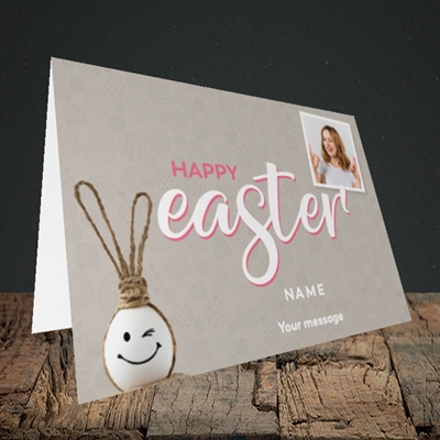 Picture of String Bunny Egg, Easter Design, Landscape Greetings Card