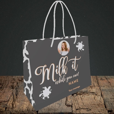 Picture of Milk It, Get Well Soon Design, Small Landscape Gift Bag