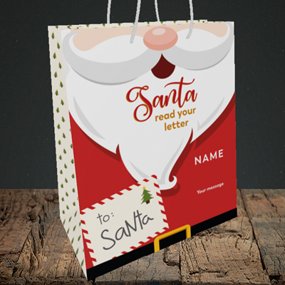 Picture of Santa's Letters(Without Photo), Christmas Design, Medium Portrait Gift Bag