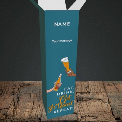 Picture of Sh*tfaced(Without Photo), Birthday Design, Upright Bottle Box