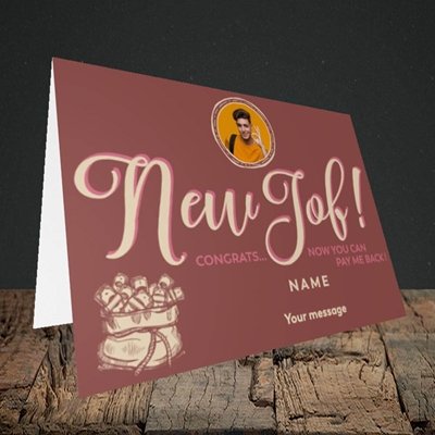 Picture of Pay Me Back, New Job Design, Landscape Greetings Card