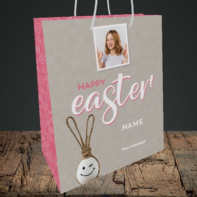 Picture of String Bunny Egg, Easter Design, Medium Portrait Gift Bag