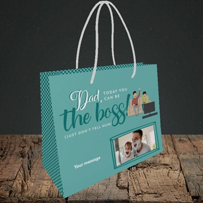 Picture of The Boss, Father's Day Design, Small Landscape Gift Bag