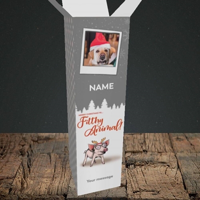 Picture of Ya Filthy Animal, Christmas Design, Upright Bottle Box