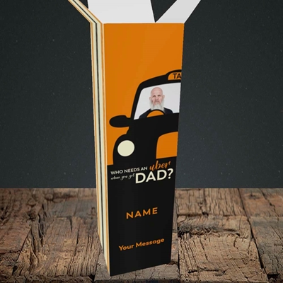 Picture of Uber Dad, Father's Day Design, Upright Bottle Box