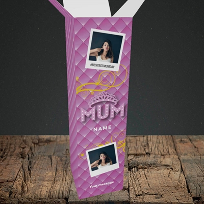 Picture of Bestest Mum, Mother's Day Design, Upright Bottle Box