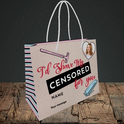 Picture of Shave My Censored, Valentine's Design, Small Landscape Gift Bag