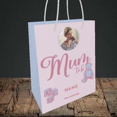 Picture of Mum To Be, Pregnancy Design, Small portrait Gift Bag