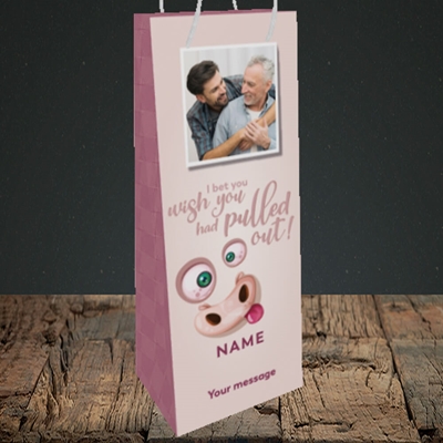 Picture of Pulled Out!, Father's Day Design, Bottle Bag