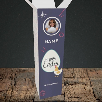 Picture of Easter Hen, Easter Design, Upright Bottle Box