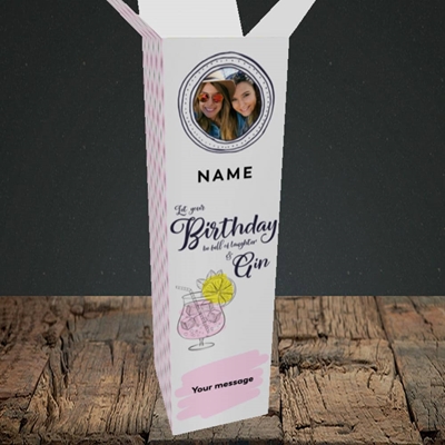 Picture of Birthday Full Of Gin, Birthday Design, Upright Bottle Box