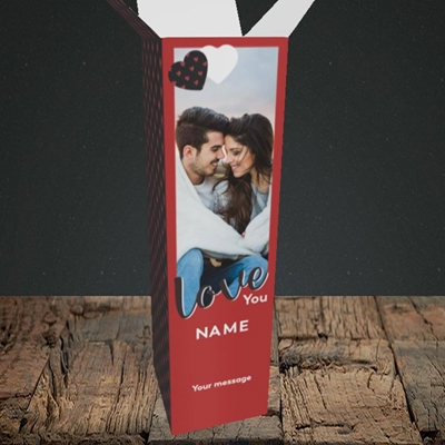 Picture of Love You, Valentine's Design, Upright Bottle Box