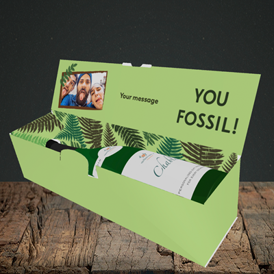 Picture of Fossil, Birthday Design, Lay-down Bottle Box