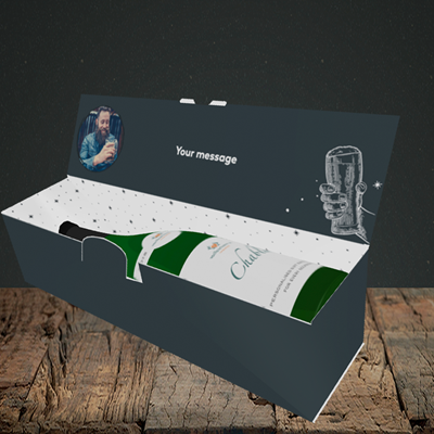 Picture of Time for a Beer, Christmas Design, Lay-down Bottle Box