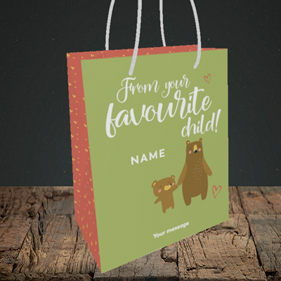 Picture of Favourite child, (Without Photo) Mother's Day Design, Small Portrait Gift Bag