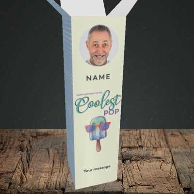 Picture of Coolest Pop, Birthday Design, Upright Bottle Box
