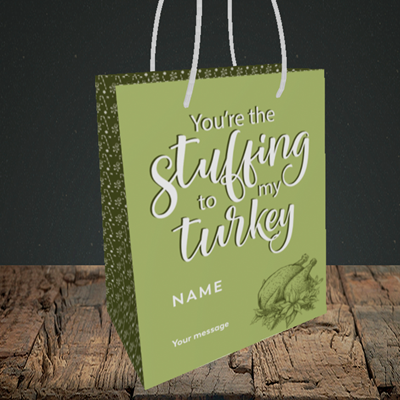 Picture of Stuffing To My Turkey(Without Photo), Christmas Design, Small Portrait Gift Bag