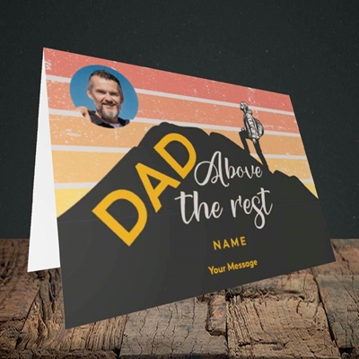 Picture of Dad Above The Rest, Father's Day Design, Landscape Greetings Card