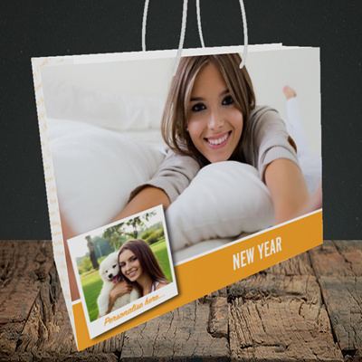 Picture of Photo, New Year Design, Medium Landscape Gift Bag