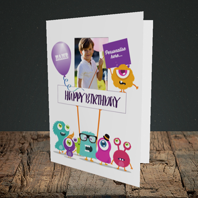 Picture of Monster, Birthday Design, Portrait Greetings Card