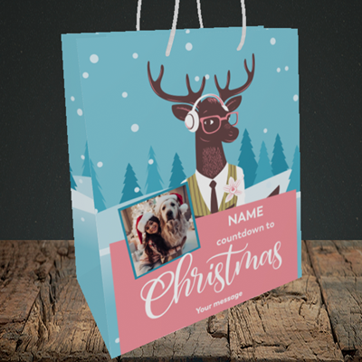 Picture of Countdown, Christmas Design, Medium Portrait Gift Bag
