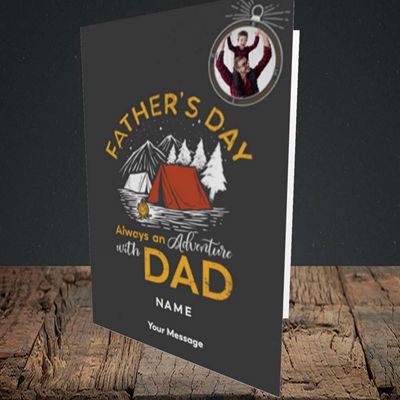 Picture of Adventure With Dad, Father's Day Design, Portrait Greetings Card
