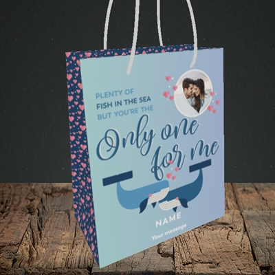 Picture of Only One For Me, Valentine's Design, Small Portrait Gift Bag