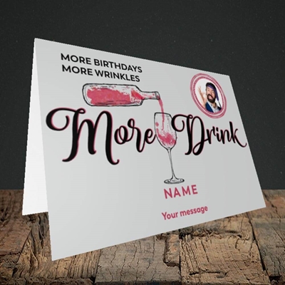 Picture of More Drink, Birthday Design, Landscape Greetings Card