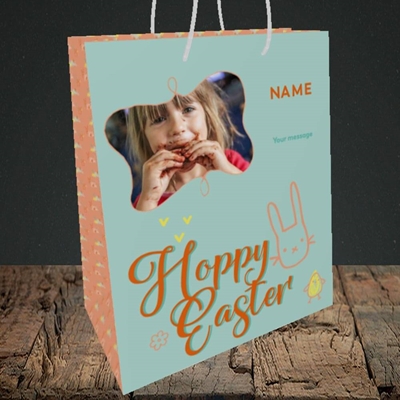 Picture of Hoppy Easter, Easter Design, Medium Portrait Gift Bag