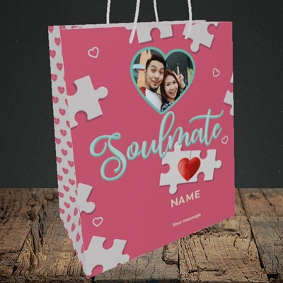 Picture of Soulmate, Valentine's Design, Medium Portrait Gift Bag
