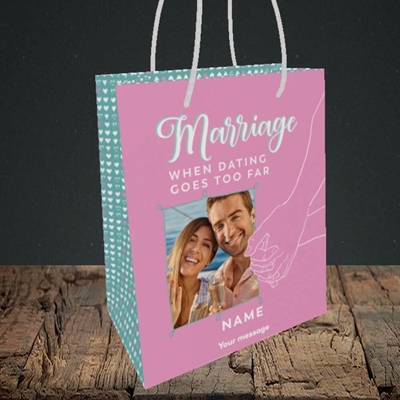 Picture of Dating Goes Too Far, Wedding Design, Small Portrait Gift Bag