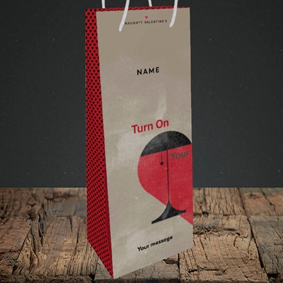 Picture of Turn On Your Red Light (Without Photo), Valentine's Design, Bottle Bag
