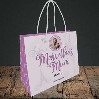 Picture of Marvellous Mum, Mother's Day Design, Small Landscape Gift Bag