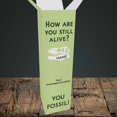 Picture of Fossil, (Without Photo) Birthday Design, Upright Bottle Box