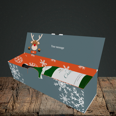 Picture of Naughty, (Without Photo) Christmas Design, Lay-down Bottle Box