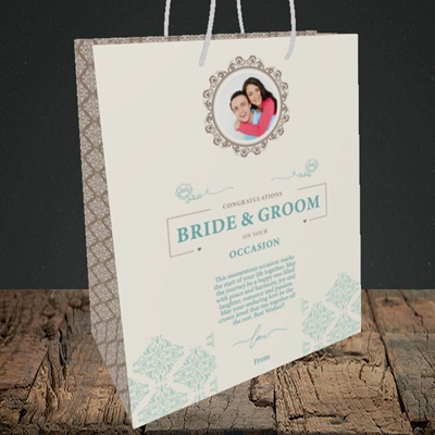Picture of Regency Green B&G, Wedding Design, Medium Portrait Gift Bag