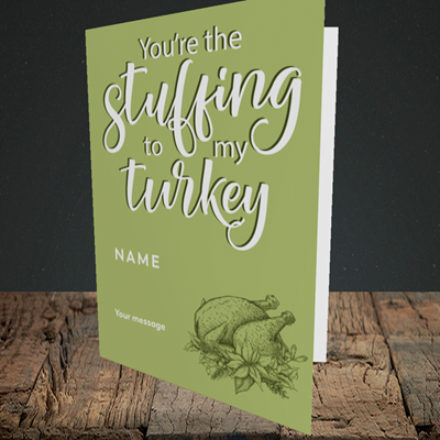 Picture of Stuffing To My Turkey(Without Photo), Christmas Design, Portrait Greetings Card