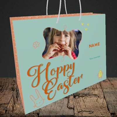 Picture of Hoppy Easter, Easter Design, Medium Landscape Gift Bag