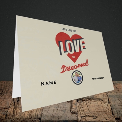 Picture of Let's Live The Love, Valentine's Design, Landscape Greetings Card