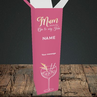 Picture of Gin To My Tonic, (Without Photo) Mother's Day Design, Upright Bottle Box