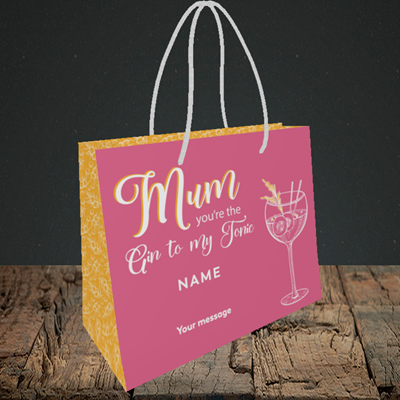 Picture of Gin To My Tonic, (Without Photo) Mother's Day Design, Small Landscape Gift Bag