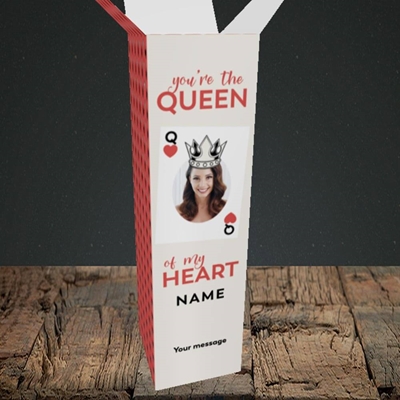 Picture of Queen Of My Heart, Valentine's Design, Upright Bottle Box