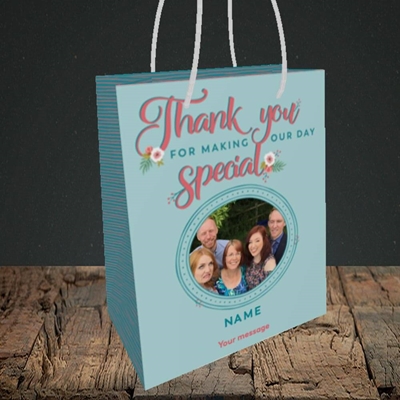 Picture of Thank You, Wedding Design, Small Portrait Gift Bag