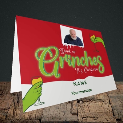 Picture of Drink Up Grinches, Christmas Design, Landscape Greetings Card