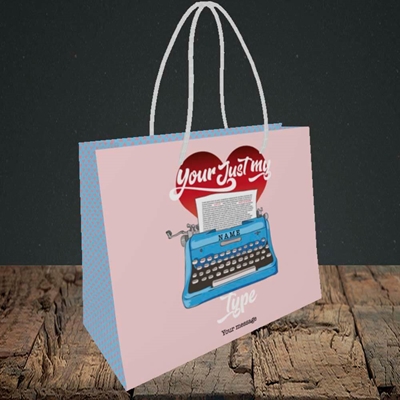 Picture of Just My Type(Without Photo), Valentine's Design, Small Landscape Gift Bag