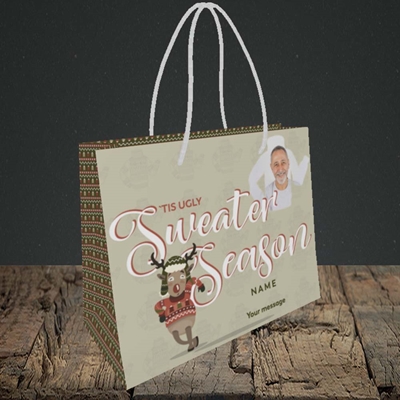 Picture of Ugly Sweater Season, Christmas Design, Small Landscape Gift Bag