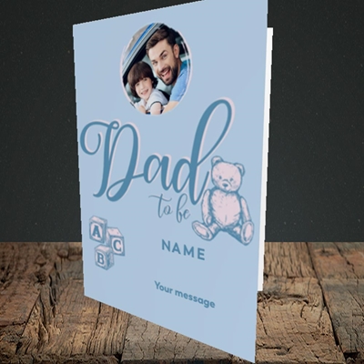 Picture of Dad To Be, Pregnancy Design, Portrait Greetings Card