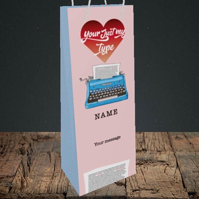 Picture of Just My Type(Without Photo), Valentine's Design, Bottle Bag